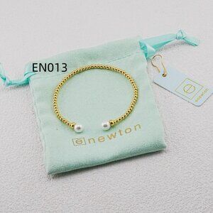 Enewton Gold Bead & Pearl Bangle